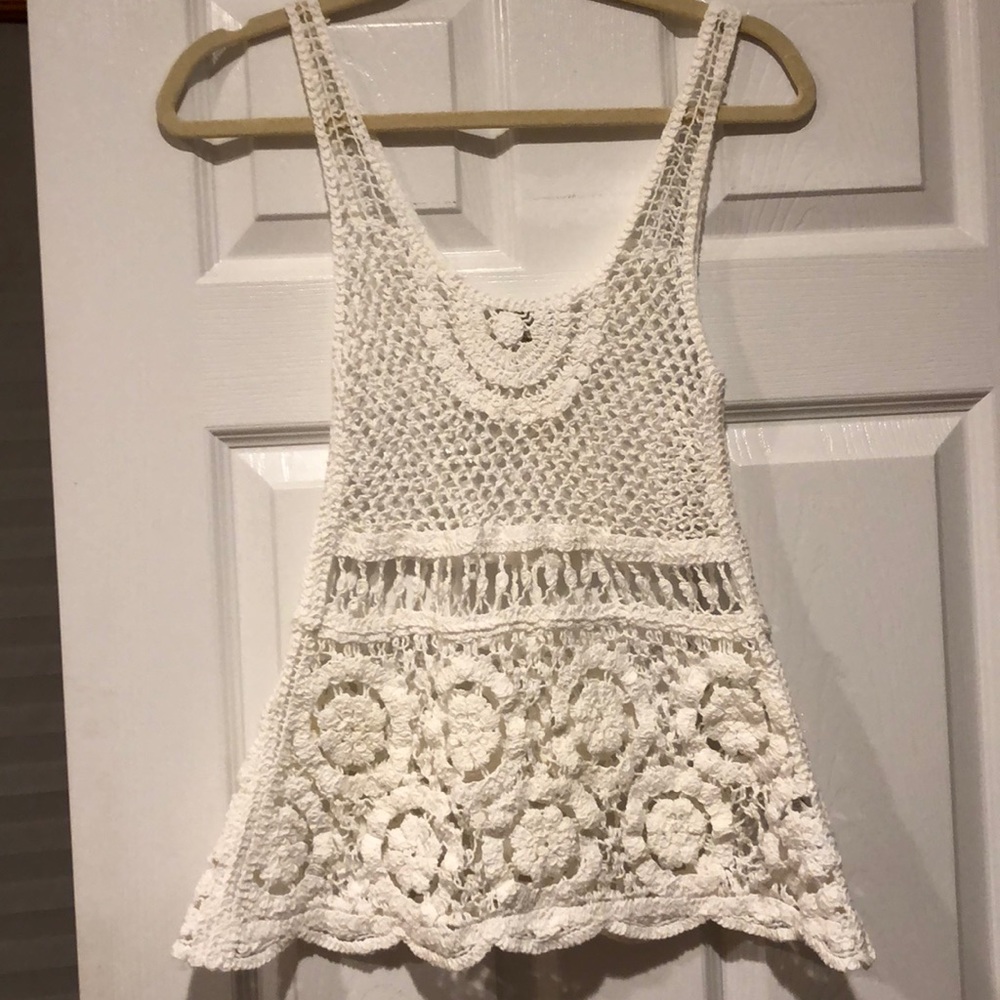 White crochet top